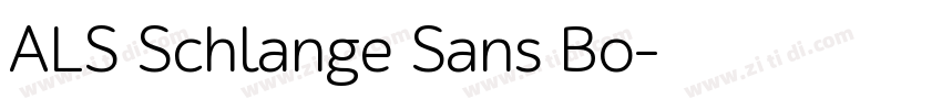 ALS Schlange Sans Bo字体转换